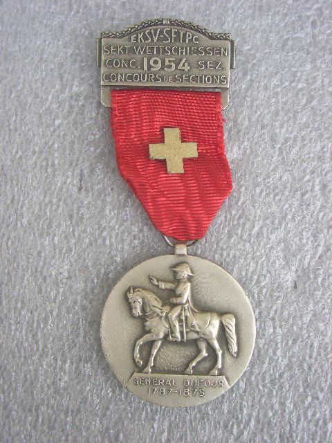 Medaglie: EKSV-SFTPC SEKT. WETTSCHIESSEN 1954 – Usato da Thürnen venduto da Chluuri