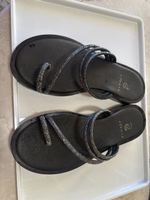 Damen Sandalen Schwarz mit Schmucksteinen Grösse 39 neu