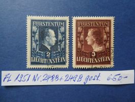 FL 1951 Nr. 248B+249B gestempelt