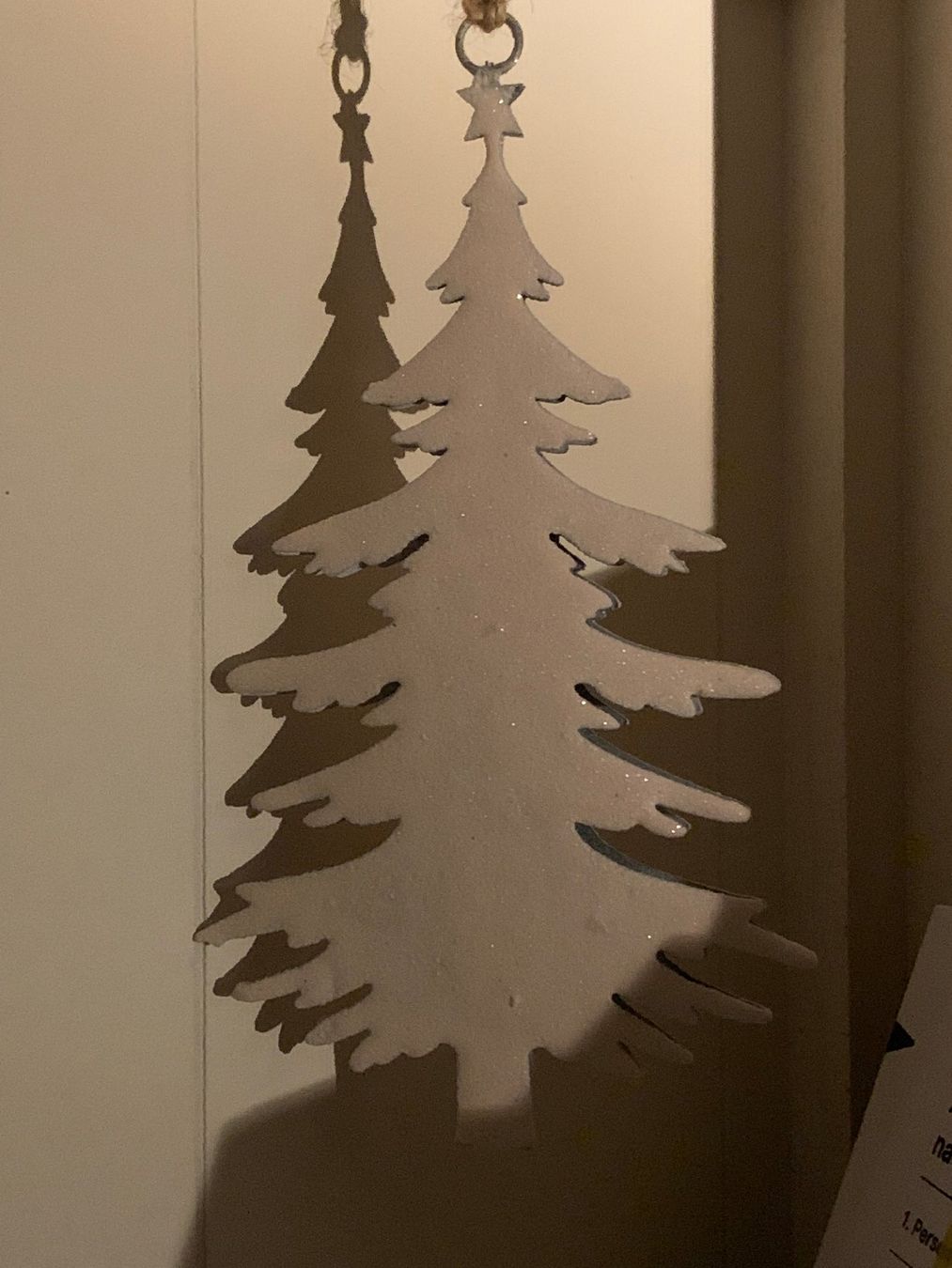 Alle Dekorationen: Weihnachtsbaum Anhänger beige mit Glimmer – Neu (gemäss Beschreibung) aus St. Gallen von Miousch 3