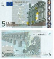 5 Euro  X Deiutschland printer P009 signatur duizenberg unc