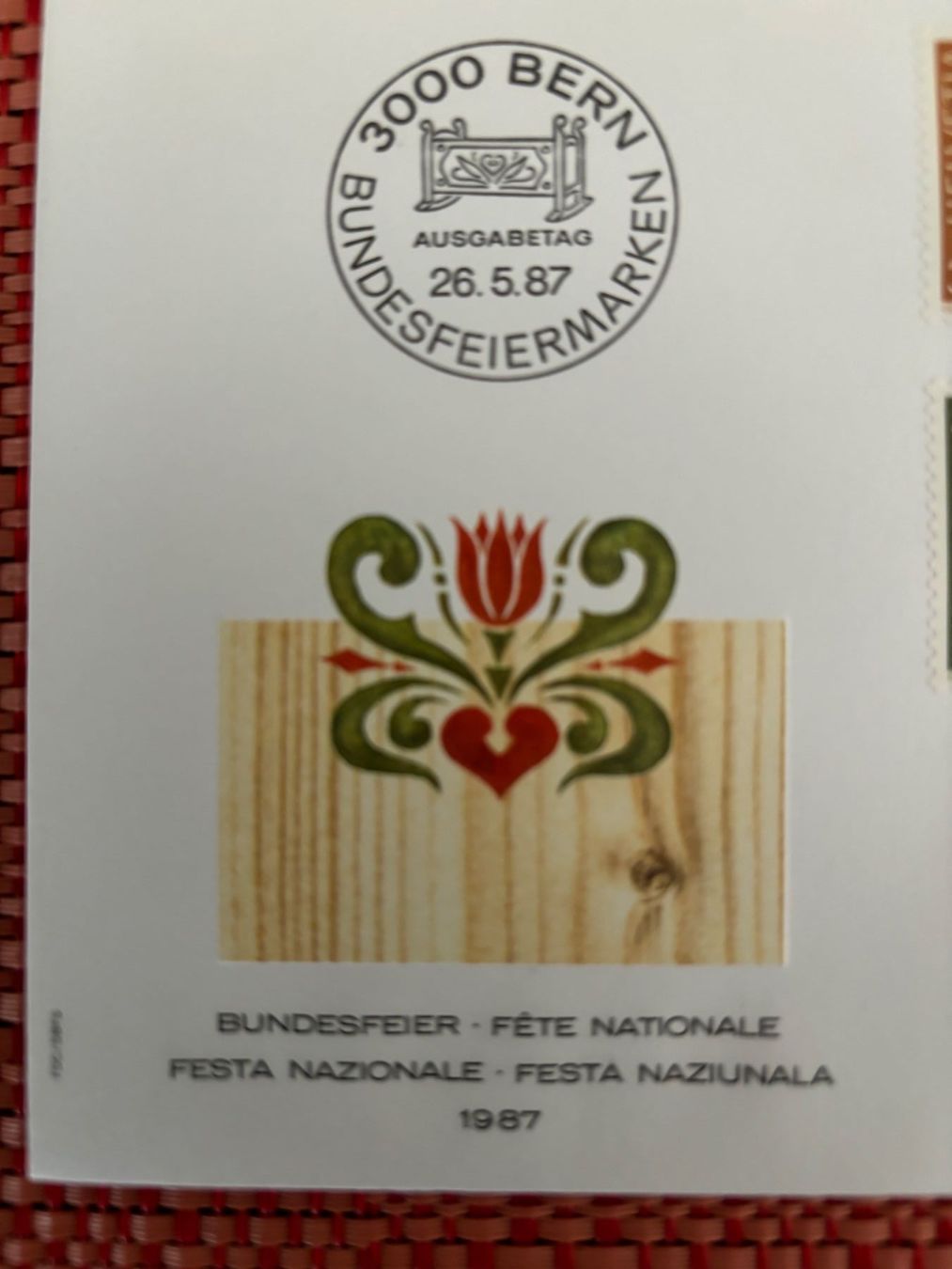Tutti i francobolli: 1987  Schätze aus Schweizer Museen, Bauernmöbel – Usato da Horw venduto da Luki49 6