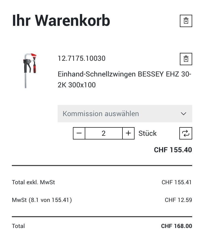 Bessey Tutti gli attrezzi: Bessy Einhandzwingen Schraubzwingen – Usato da Hittnau venduto da Oracel 2