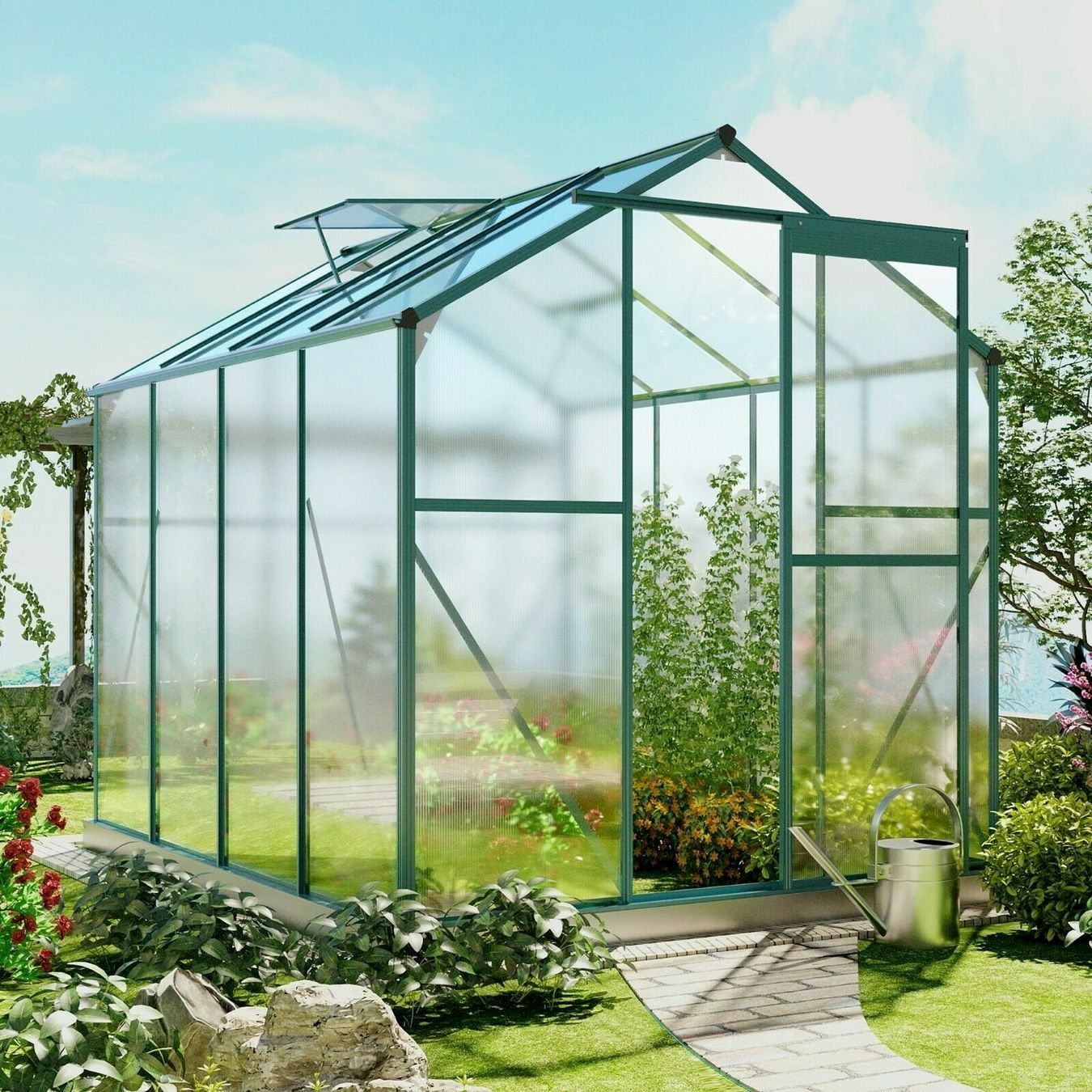 Gartenhäuser & Gewächshäuser: Gewächshaus inkl Fundament 253x190x200cm – Neu und originalverpackt aus Bottighofen von zaap 1
