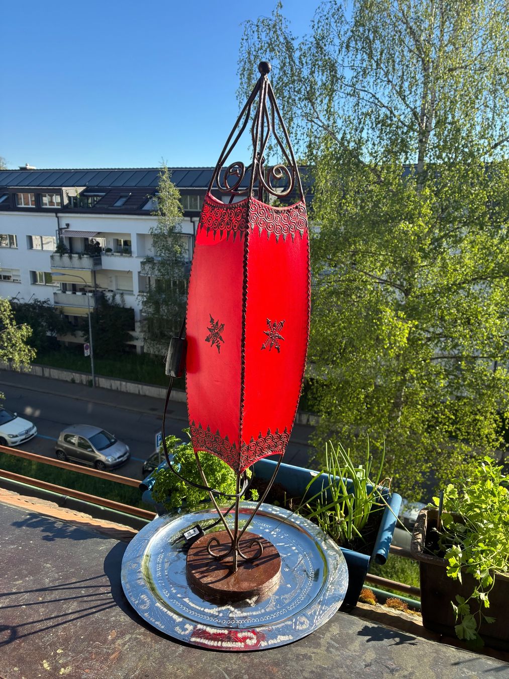 Lampade: Hennalampe rot aus Marokko – Usato da Zürich venduto da thetschi 1