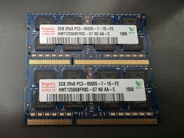 SO-DIMM 2x  2GB PC3-8500S Hynix 2 Stück