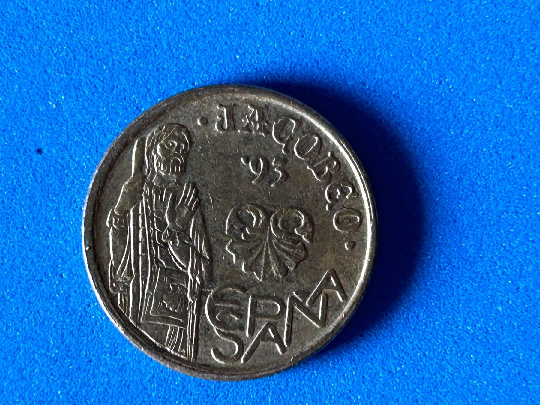 Alle Münzen: Spain - 5 Pesetas (Jacobeo) 1993 – Gebraucht aus Corcelles NE von AJKader 3