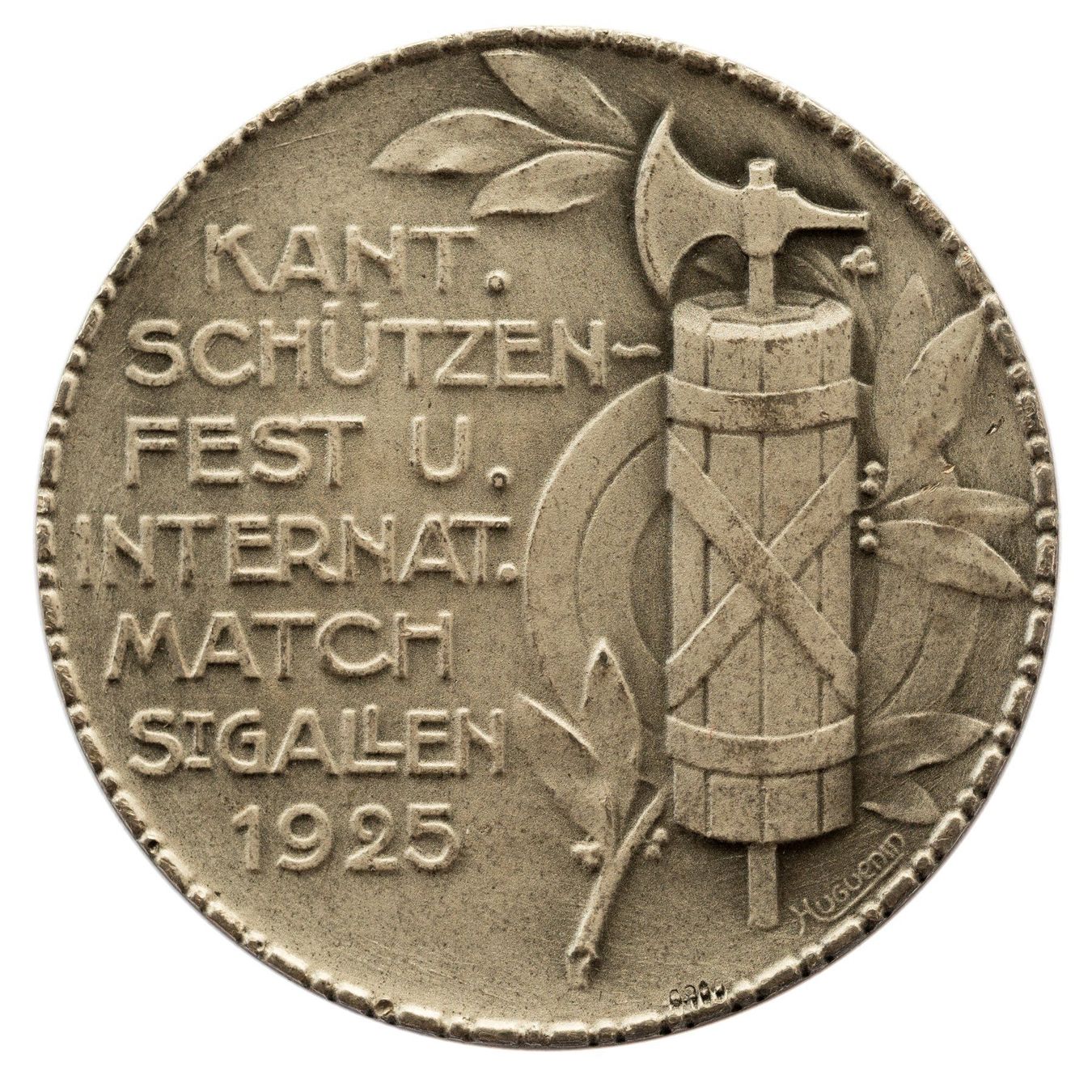 Medaglie: St. Gallen 1925 Kantonalschützenfest – Usato da Rotkreuz venduto da Swiss-Coins
