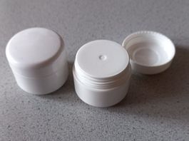 Leere Crèmedosen, weiss, 3 Stk. - ideal für unterwegs!