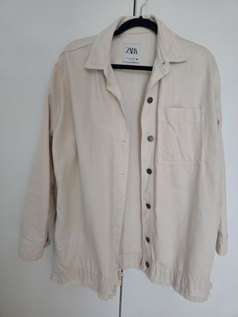 Zara Jeansjacke beige Gr. S oversize passt auch M