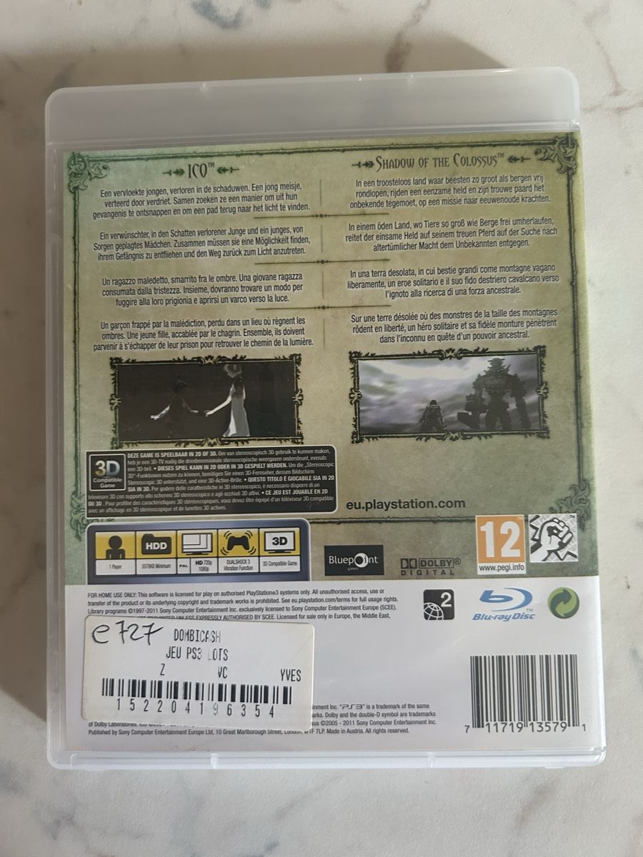 Jeux: Ico & Shadow of the Colossus  – D'occasion à Pully par PongDayOne 1