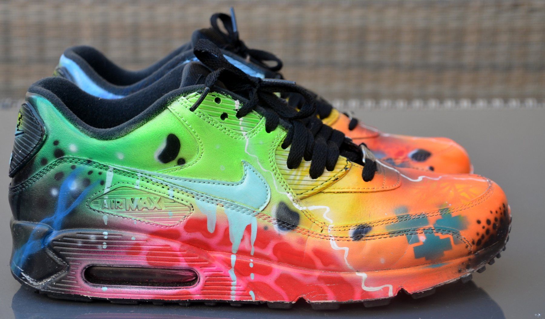 Nike Scarpe da uomo: Nike Air Max 90 Blue Galaxy Painted Custom 44.5 – Usato da Collonges venduto da arashee 2