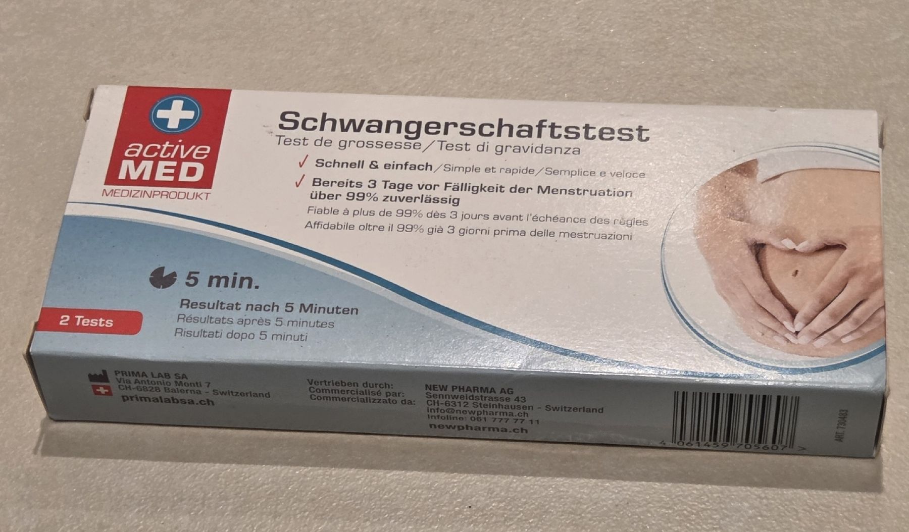 Misurare: 2 Schwangerschaftstests – Nuovo e nell'imballaggio originale da Beinwil am See venduto da gabipetrovay