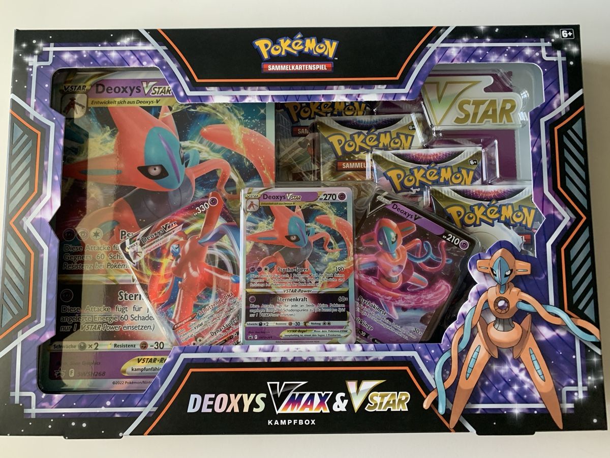 Pokémon Carte collezionabili: Pokemon Deoxys VMAX & VSTAR Kampfbox mit Fusion Strike – Nuovo e nell'imballaggio originale da Bachenbülach venduto da Evolii7