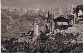 Jsérables (VS) Ansicht Dorfteil. 1949