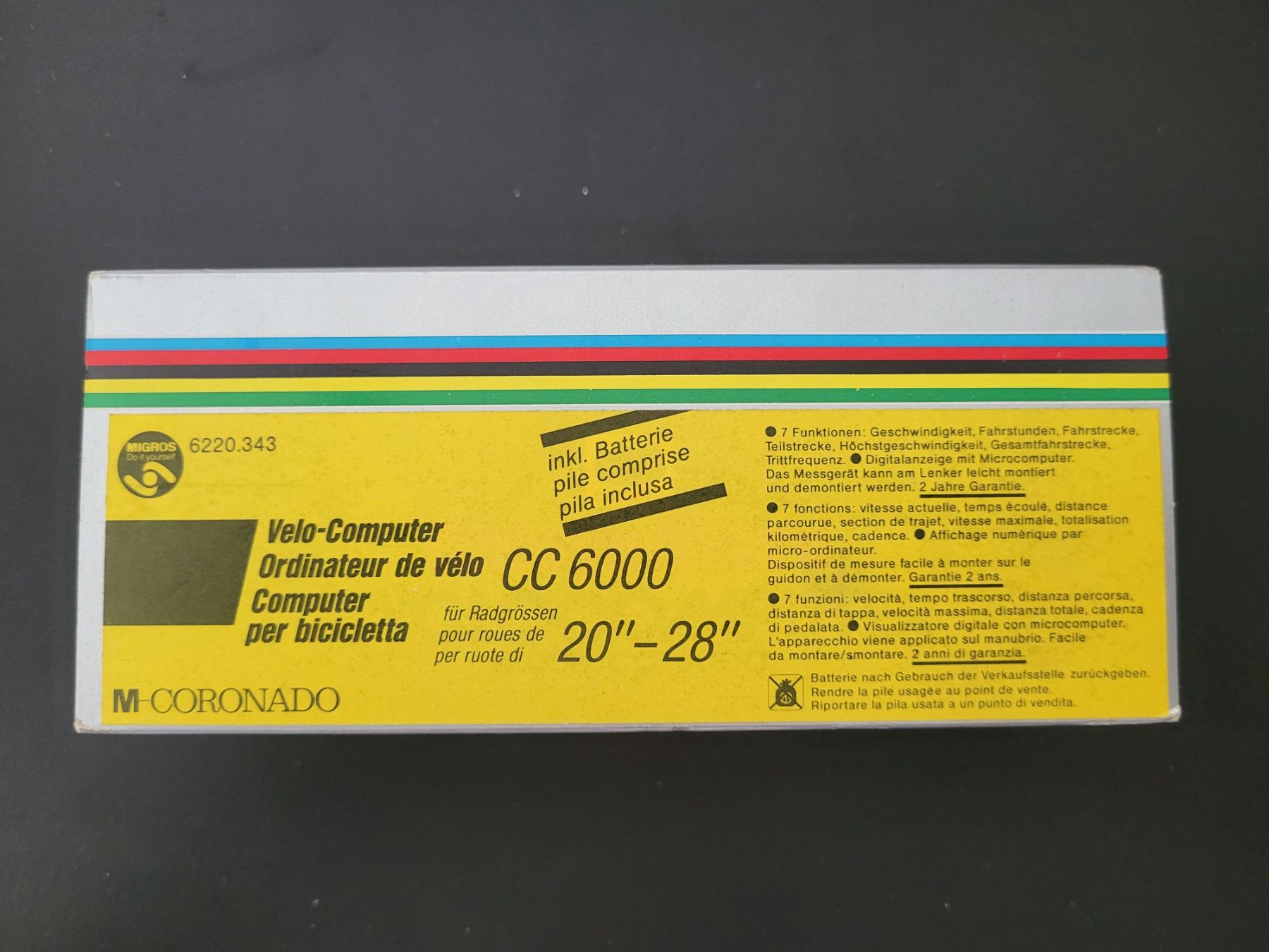 Pezzi di ricambio: Cateye Micro Cyclocomputer CC-6000 Fahrradcomputer Neu – Nuovo e nell'imballaggio originale da Zürich venduto da sulishi 3