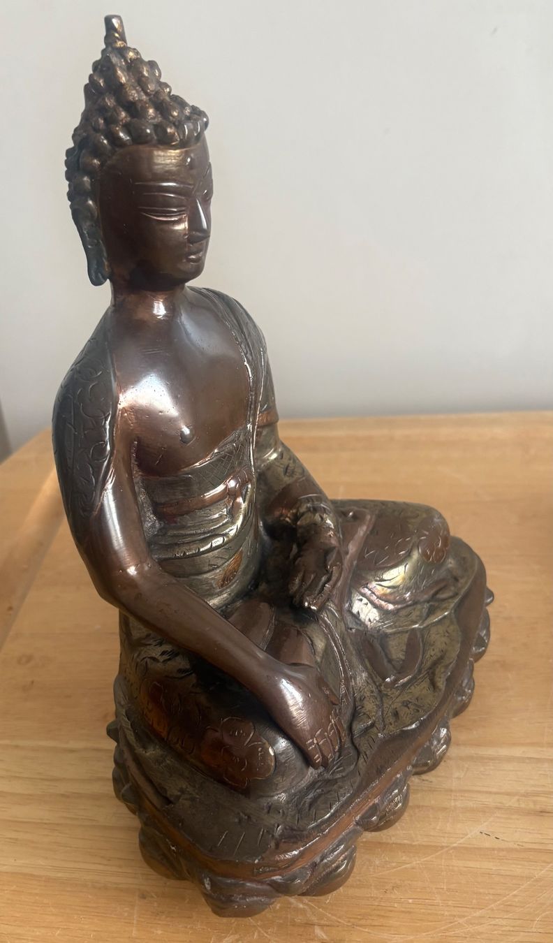 Figuren: Buddha Figur Bronze Sitzend  24 cm – Gebraucht aus Frick von Rukki 7