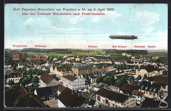 Foto & Poster: Frankfurt a. M., Graf Zeppelins Retourfa – Usato da Berlin venduto da bartko-reher