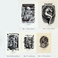 Frank Ivo van Damme (1932) - Illustrator - Exlibris sign.