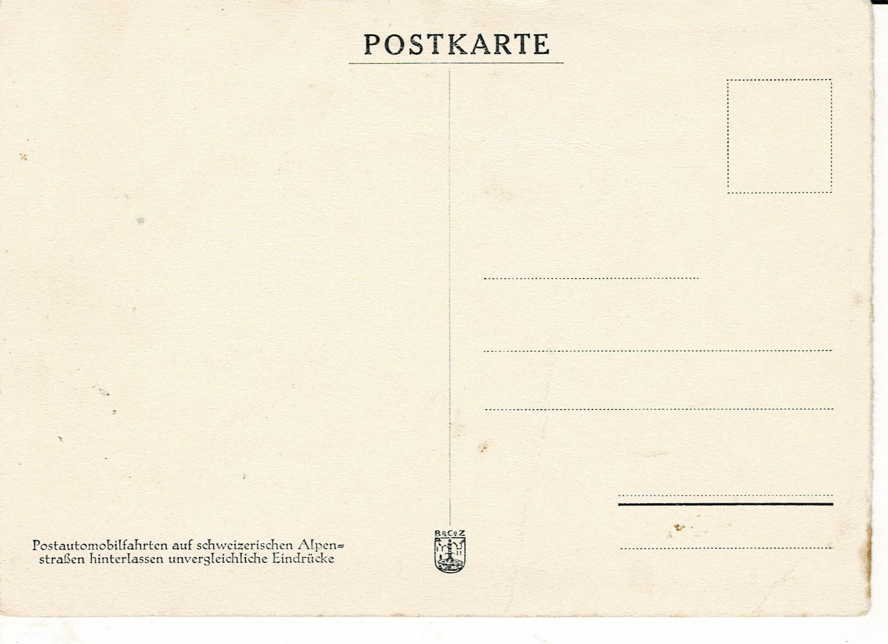 Ansichtskarten: IM VALSERTAL GR mit Postauto ca 1930! – Neu (gemäss Beschreibung) aus Hergiswil NW von Kartenfrau 1