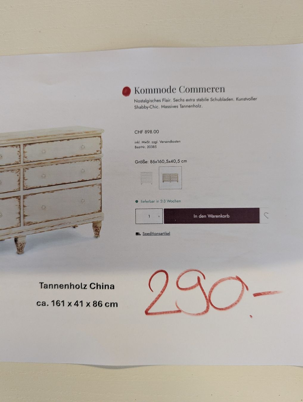 Loberon Cassettiere: Kommode Commeren von Loberon ab Ausstellung – Nuovo (secondo la descrizione) da Grabs venduto da Moebelsparadies 4