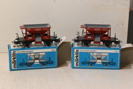 Märklin Schotterwagen zwei Stück H0/AC mit OVP