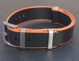 NATO Strap Seat Belt Armband 20 mm schwarz orange