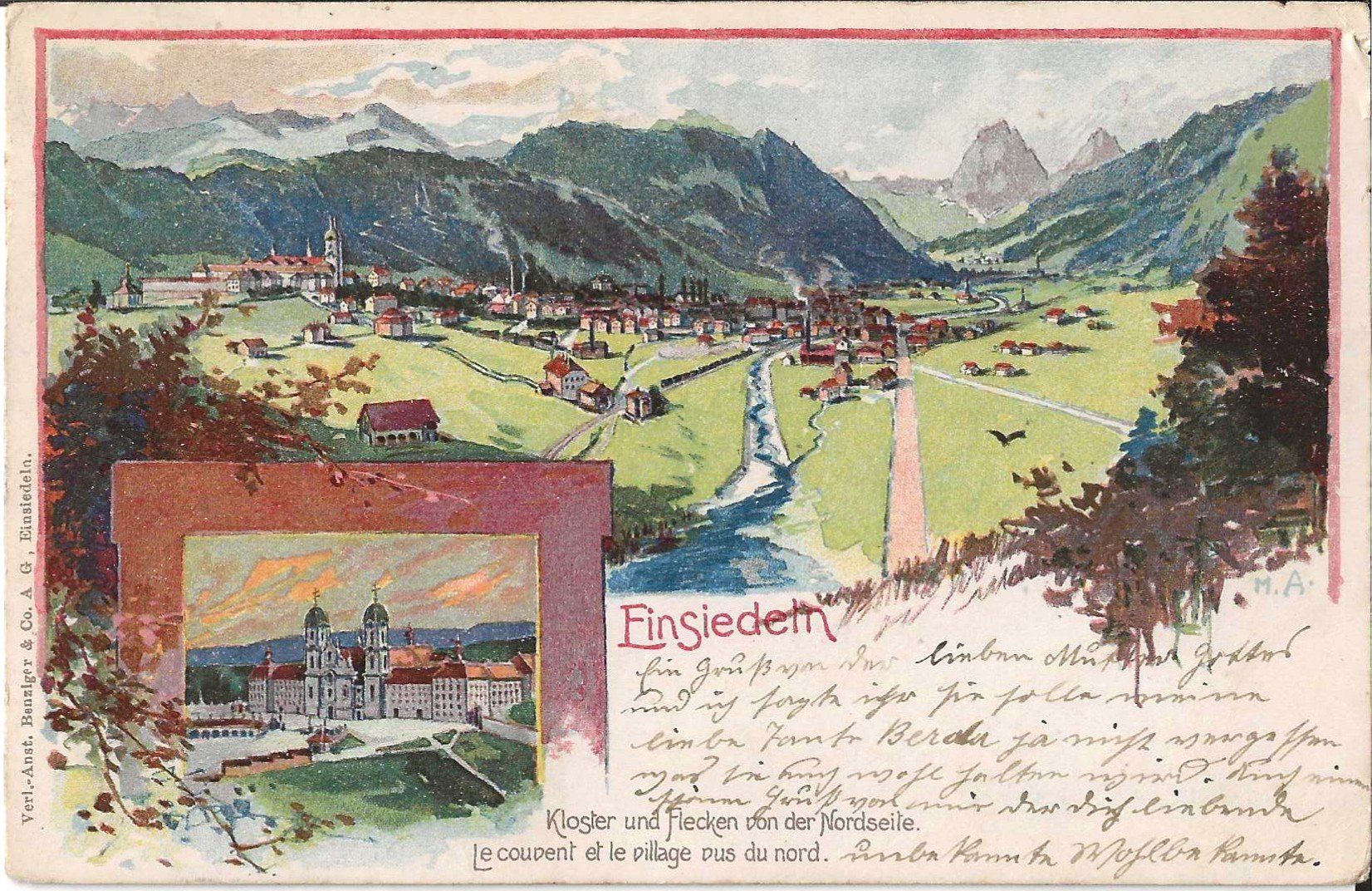 Ansichtskarten: Karte Einsiedeln 1903 – Gebraucht aus Zürich von Philacat11