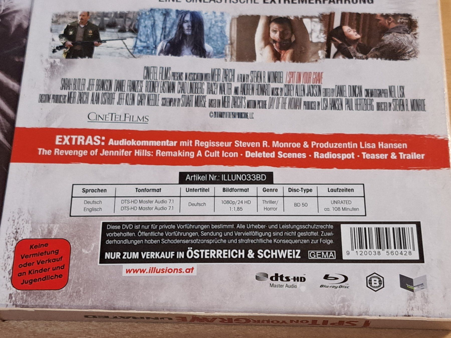 Tutti i DVDs: Blu-ray I Spit on your Grave 1, UNRATED – Nuovo (secondo la descrizione) da Unterseen venduto da Kanica 6