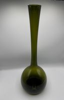 Grüne Glasvase, Vintage Design, Blumenvase für den Tisch