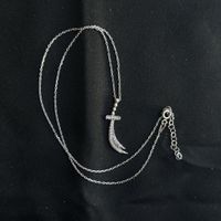 Silber 925 funkelnde Schwert Halskette