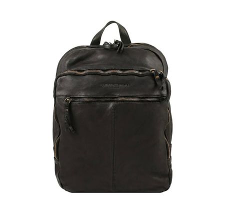 Lederrucksack groß Milano - Farbe: Schwarz