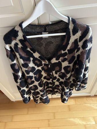 Mit Leo-Print: Cardigan RABE, Grösse 44