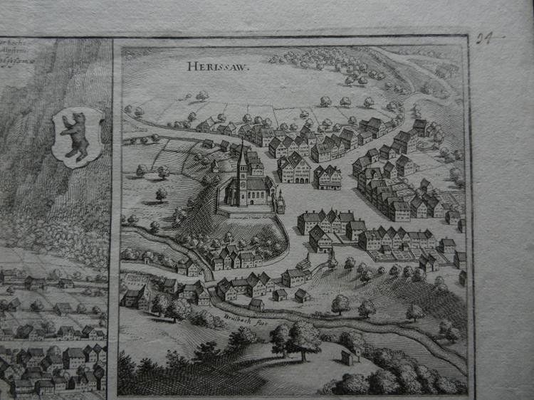 Incisioni: Appenzell Herisau von Merian – Usato da Risch venduto da Rischli15 8