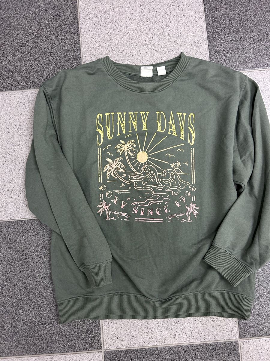 Pullover & Sweatshirts: Roxy Girl Pullover mit Print Grösse 14 dunkelgrün – Gebraucht aus Wohlen b. Bern von Beppe99