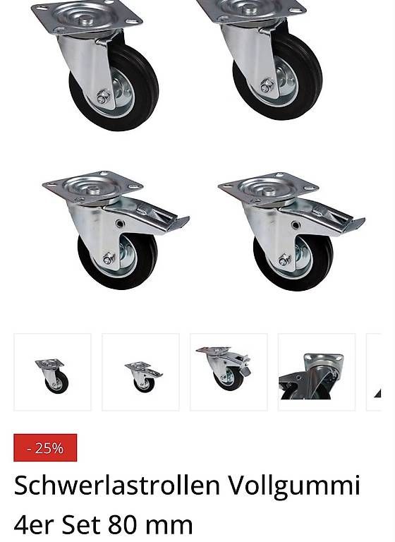Altro per stoccaggio & trasporto: Schwerlastrollen 80mm – Usato da Fahrni b. Thun venduto da Joer1