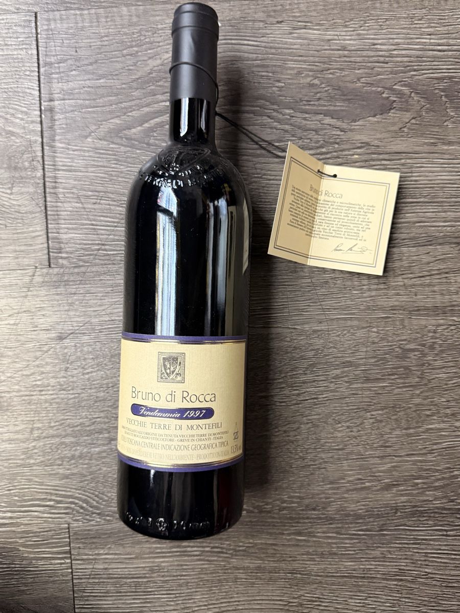 Vino: Bruno di Rocca Colli IGT 1997 - Vecchie Terre di Montefili – Nuovo e nell'imballaggio originale da Kloten venduto da Itrade 1