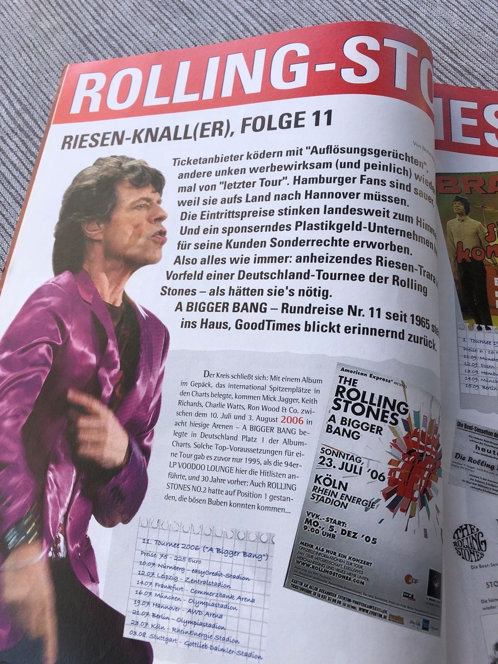 Riviste & Magazine: The Rolling Stons – Usato da Aeschi SO venduto da Stones55 3