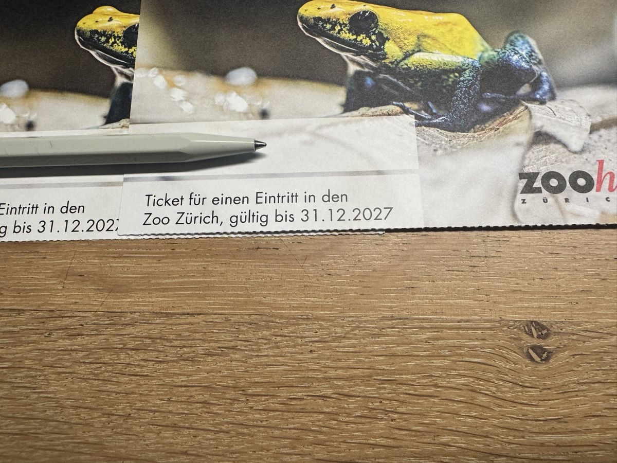 Biglietti: Zoo Zürich Einritt  , 2 Stück – Nuovo (secondo la descrizione) da Altendorf venduto da Roman771