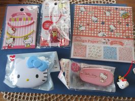 Sanrio Hello Kitty set Origami, Medicine case, Charm/new!