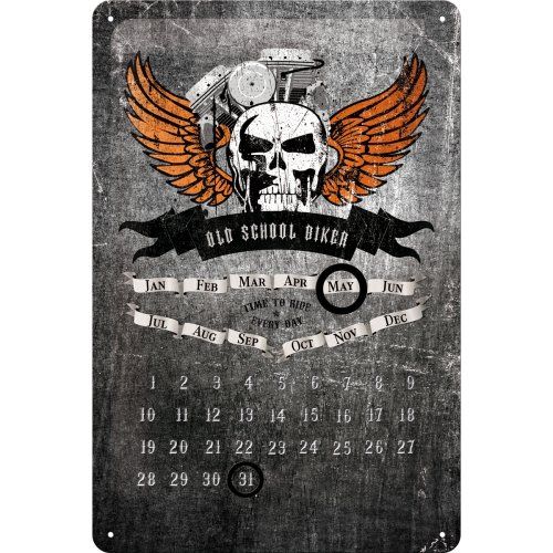 Kalender: Kalender - Old School Biker Skull Kalender – Neu und originalverpackt aus Ennetbürgen von open24shop