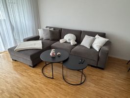 3er-Bettsofa mit Récamiere links