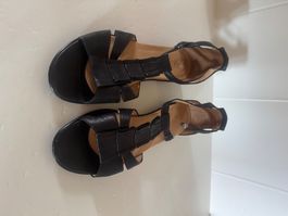 Vabeene Leder-Sandalen schwarz – Grösse 42