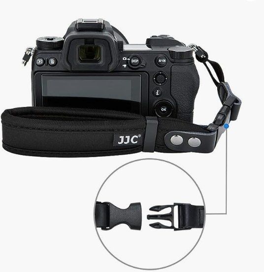 Supporti a parete: JJC Neoprene Camera Wrist Strap Quick Release DSLR – Nuovo e nell'imballaggio originale da Châtelaine venduto da topshop.switzerland 1