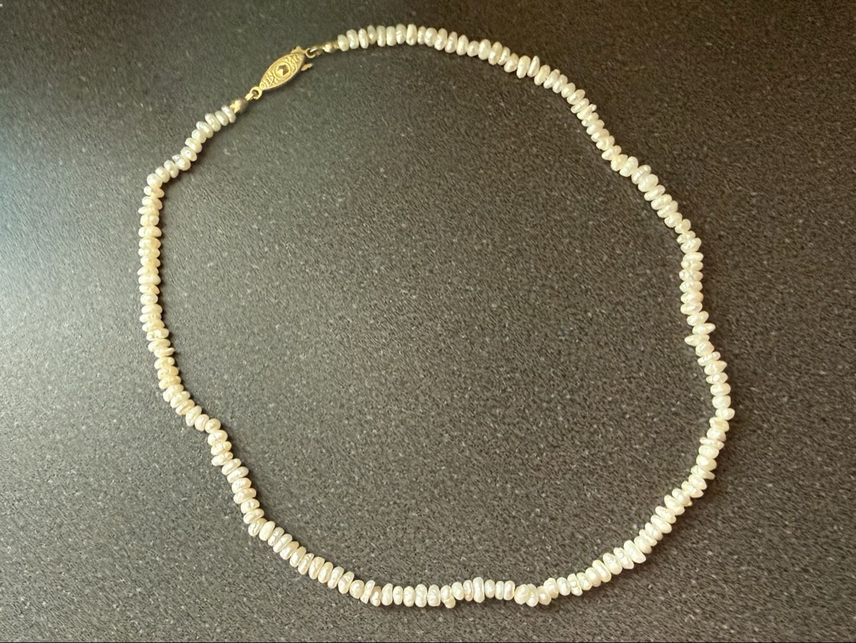 Catenine: Vintage Süßwasser Perlenkette – Usato da Lamone venduto da LaCantinaMagica 3