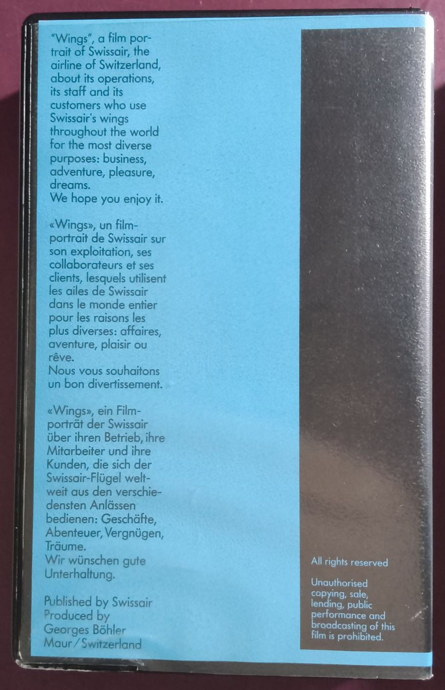 Alle VHS: 3er set VSH swissair – Gebraucht aus Hallau von histoiremerveilleuse 1