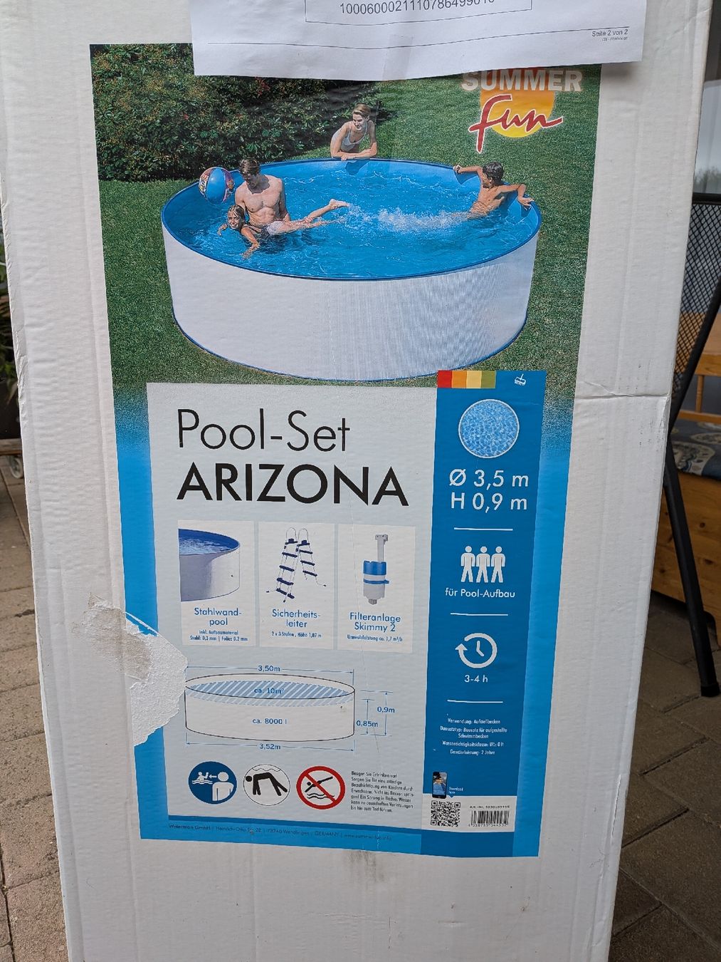 Piscine: Pool-Set Arizona Ø 3,5m Neu – Nuovo e nell'imballaggio originale da Lohn SH venduto da windhund
