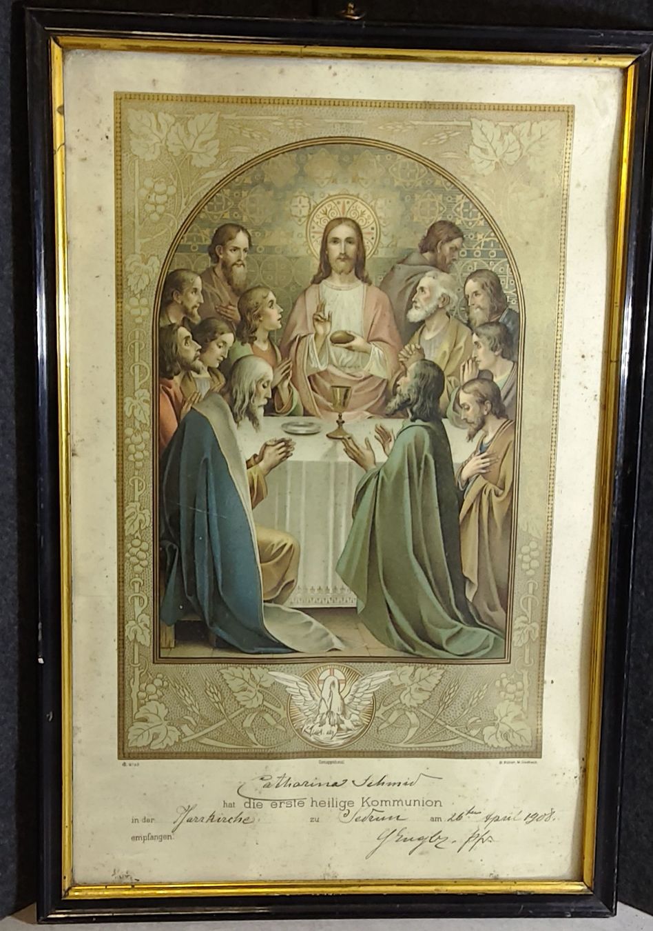 Foto & Immagini: Religiöses Bild Erstkommunion 1908 gerahmt – Usato da Altdorf UR venduto da Liveo-shop 2