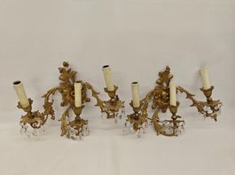 2x Französische Wandleuchte vergoldete Bronze ?