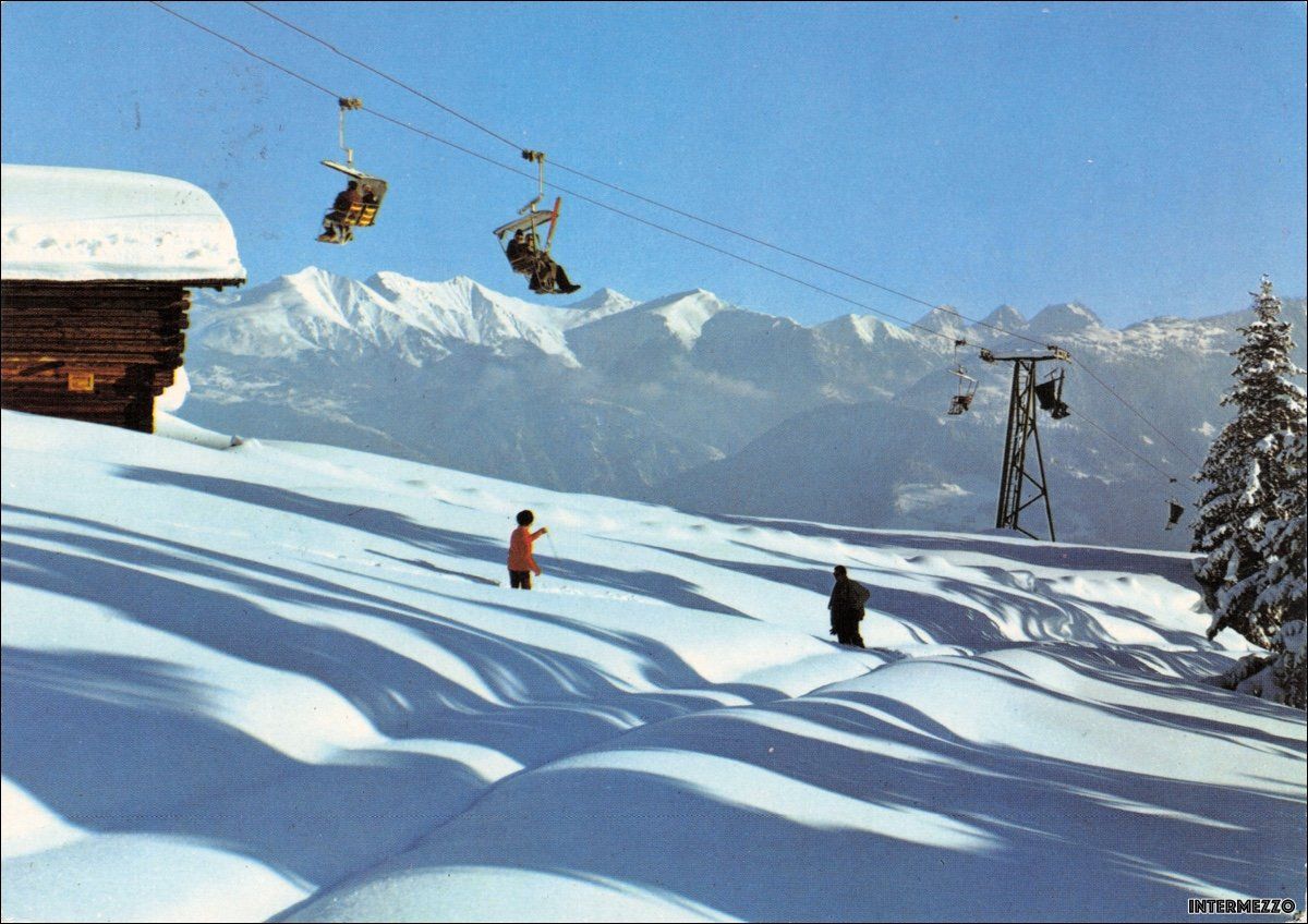 Ansichtskarten: Flims Laax GR // Sesselbahn Foppa Von Roll 101 // Winter – Gebraucht aus Basel von intermezzo12